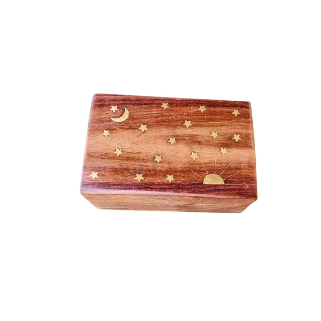 Celestial Rising Sun Wood Box