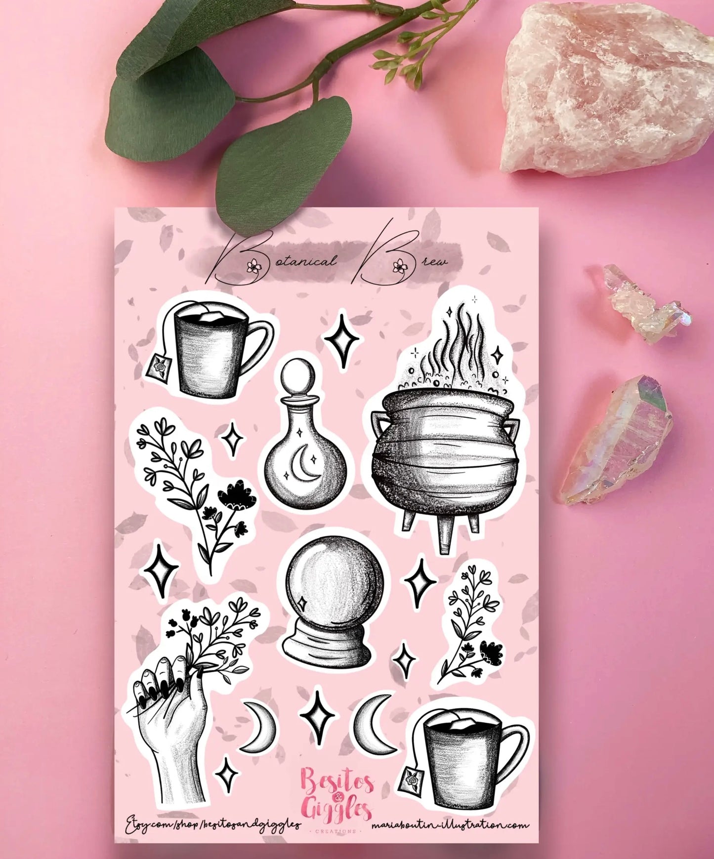 Witch's Brew Botanical Sticker Sheet