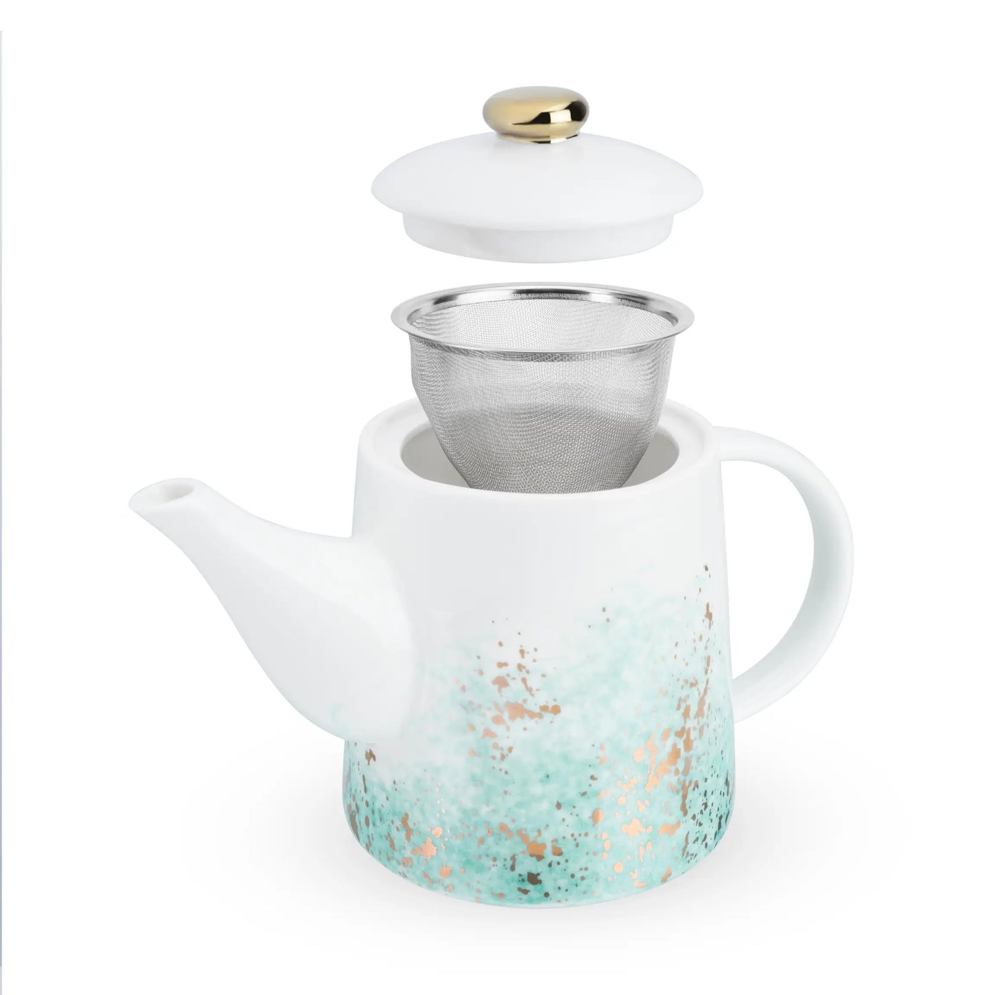 Reese Blue Ceramic Teapot with Infuser